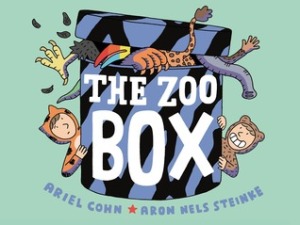 The Zoo Box by Ariel Cohn, Illustrated by Aron Nels Steinke [***]- This picture book serves as a great introduction to graphic novels. Reminded me a bit of Chris Van Allsburg's Jumanji. A bit dark, a bit odd, but funny as well- especially the last page. (The message- if there is one because I might have just made it up- might be insulting to those people who enjoy going to the zoo.)